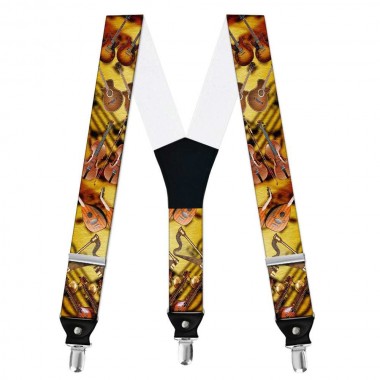 Bretele pantaloni personalizate, instrumente muzicale cu coarde